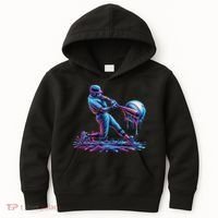 Ice Cream Drip Baseball Bat Baseball Player Kids Hoodie thumb 0
