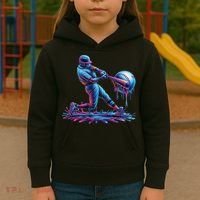 Ice Cream Drip Baseball Bat Baseball Player Kids Hoodie thumb 3