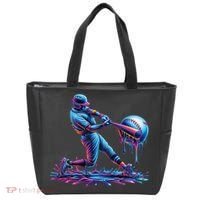 Ice Cream Drip Baseball Bat Baseball Player Tote Bag thumb 0