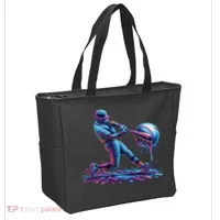 Ice Cream Drip Baseball Bat Baseball Player Tote Bag thumb 2