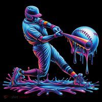Ice Cream Drip Baseball Bat Baseball Player Tote Bag thumb 4