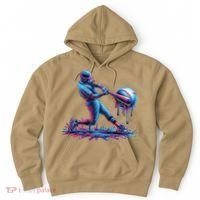 Ice Cream Drip Baseball Bat Baseball Player Hoodie thumb 0