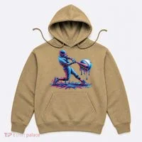 Ice Cream Drip Baseball Bat Baseball Player Hoodie thumb 0