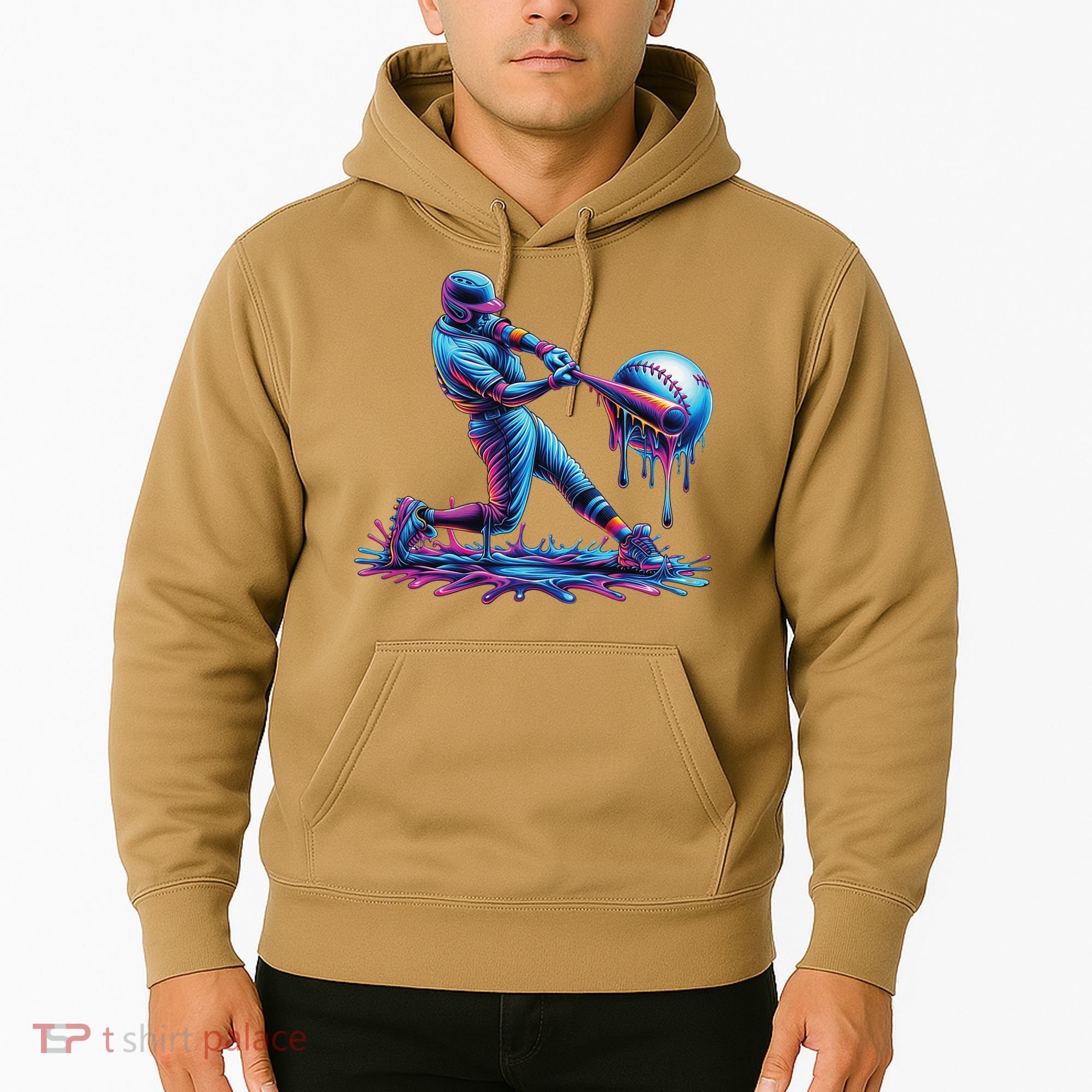 Ice Cream Drip Baseball Bat Baseball Player Hoodie