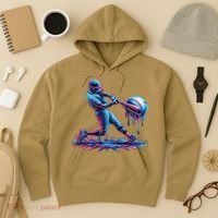Ice Cream Drip Baseball Bat Baseball Player Hoodie thumb 3