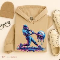 Ice Cream Drip Baseball Bat Baseball Player Hoodie thumb 4