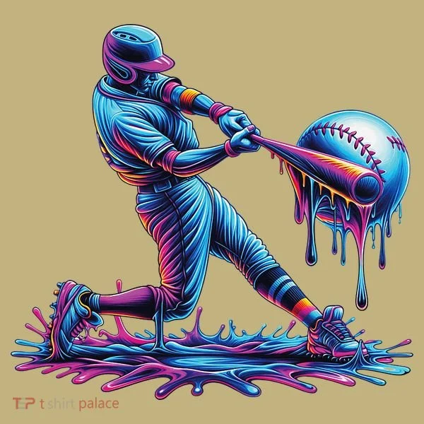Ice Cream Drip Baseball Bat Baseball Player Hoodie