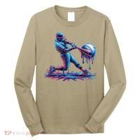 Ice Cream Drip Baseball Bat Baseball Player Long Sleeve Shirt thumb 0