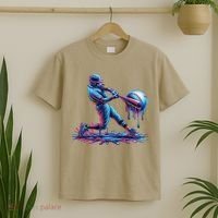 Ice Cream Drip Baseball Bat Baseball Player T-Shirt thumb 2