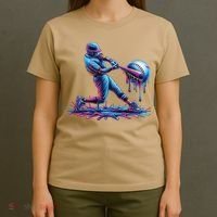 Ice Cream Drip Baseball Bat Baseball Player T-Shirt thumb 4