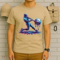 Ice Cream Drip Baseball Bat Baseball Player T-Shirt thumb 6