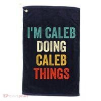 IM Caleb Doing Caleb Things Funny Golf Towel thumb 0