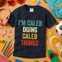IM Caleb Doing Caleb Things Funny Kids T-Shirt thumb 3