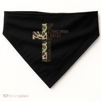 I Can Do All Things Through Christ Who Strengthens Me Camo USA-Made Doggie Bandana thumb 0