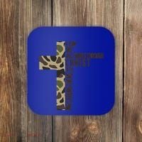 I Can Do All Things Through Christ Who Strengthens Me Camo Coaster thumb 0