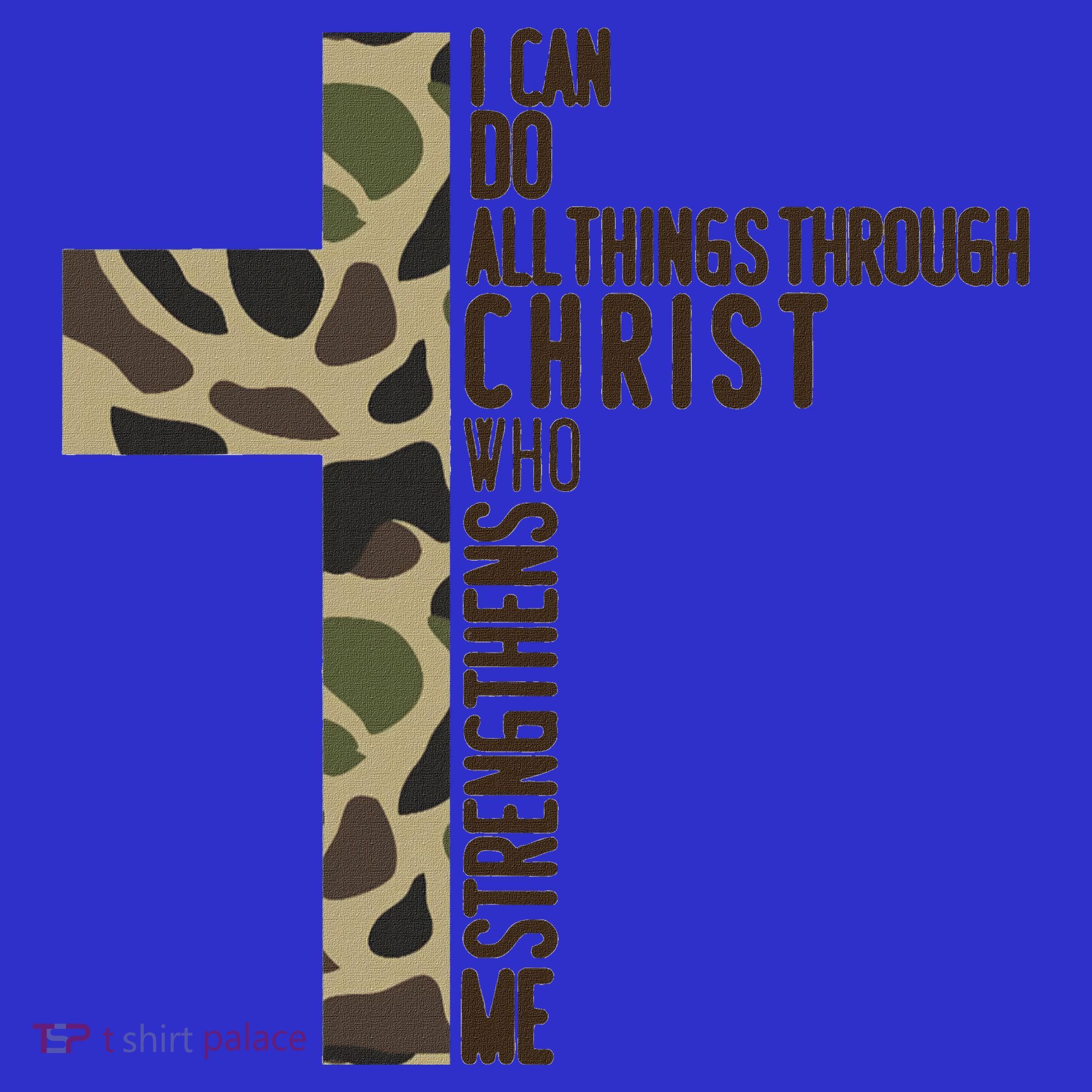 I Can Do All Things Through Christ Who Strengthens Me Camo Women's Tank Top