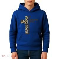 I Can Do All Things Through Christ Who Strengthens Me Camo Kids Hoodie thumb 4