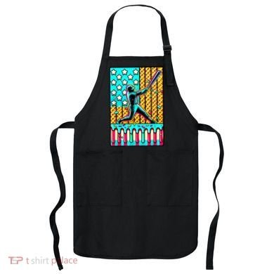 Ice Cream Drip Baseball Stuff Drip For Boy American Flag  Apron
