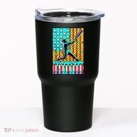 Ice Cream Drip Baseball Stuff Drip For Boy American Flag  Tumbler thumb 0