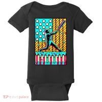 Ice Cream Drip Baseball Stuff Drip For Boy American Flag  Baby Bodysuit thumb 0