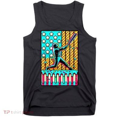 Ice Cream Drip Baseball Stuff Drip For Boy American Flag  Tank Top