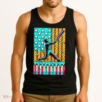 Ice Cream Drip Baseball Stuff Drip For Boy American Flag  Tank Top thumb 3