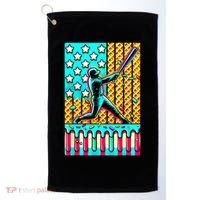 Ice Cream Drip Baseball Stuff Drip For Boy American Flag  Golf Towel thumb 0