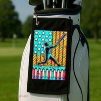 Ice Cream Drip Baseball Stuff Drip For Boy American Flag  Golf Towel thumb 2