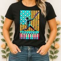 Ice Cream Drip Baseball Stuff Drip For Boy American Flag  Women's T-Shirt thumb 2
