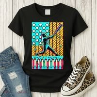 Ice Cream Drip Baseball Stuff Drip For Boy American Flag  Women's T-Shirt thumb 3