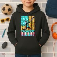 Ice Cream Drip Baseball Stuff Drip For Boy American Flag  Kids Hoodie thumb 2
