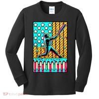 Ice Cream Drip Baseball Stuff Drip For Boy American Flag  Kids Long Sleeve Shirt thumb 0
