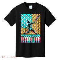 Ice Cream Drip Baseball Stuff Drip For Boy American Flag  Kids T-Shirt thumb 0