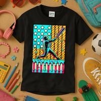 Ice Cream Drip Baseball Stuff Drip For Boy American Flag  Kids T-Shirt thumb 3