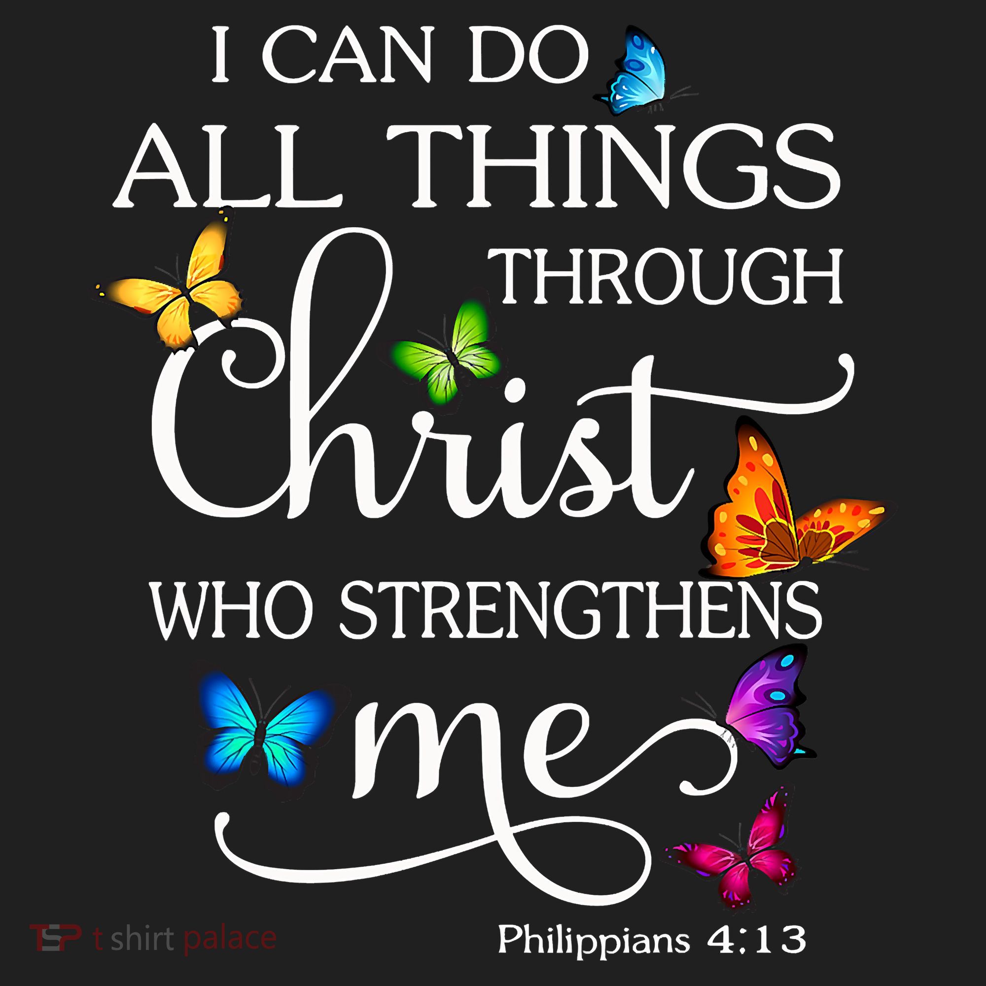 I Can Do All Things Through Christ Who Strengthens Me Butterfly Art Beanie
