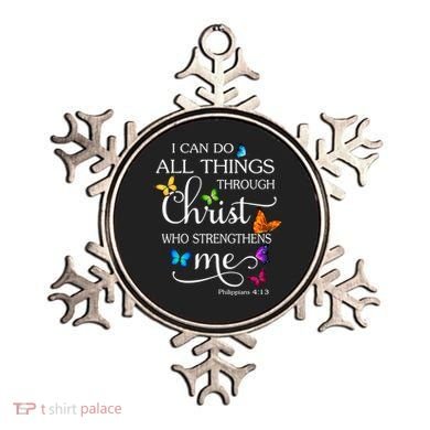 I Can Do All Things Through Christ Who Strengthens Me Butterfly Art Ornament