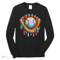 Ice Cream Drip Baseball Stuff Baseball Drip For Long Sleeve Shirt thumb 0