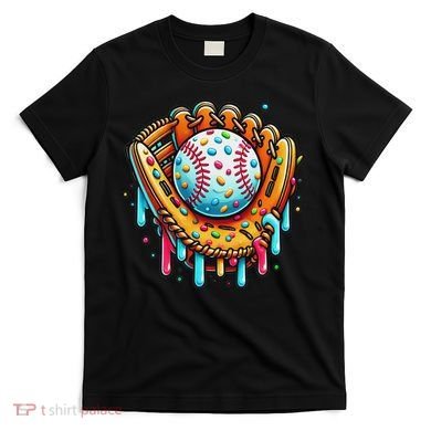 Ice Cream Drip Baseball Stuff Baseball Drip For T-Shirt