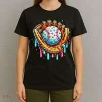 Ice Cream Drip Baseball Stuff Baseball Drip For T-Shirt thumb 4