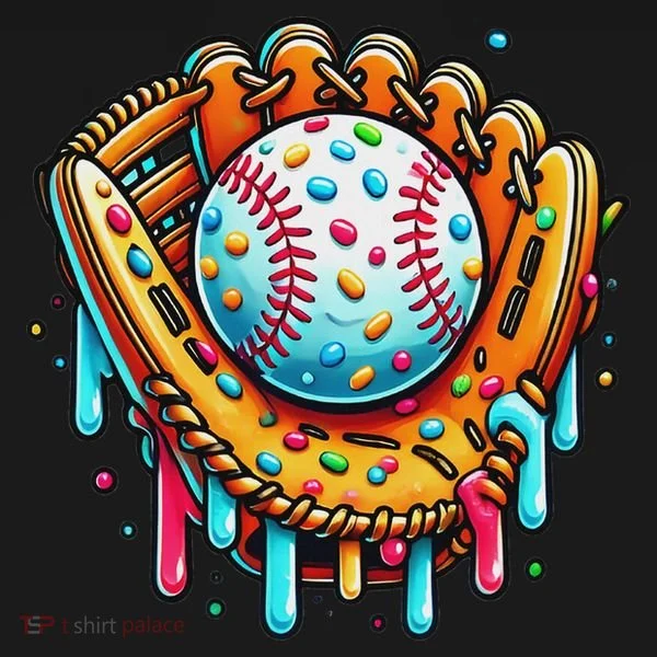 Ice Cream Drip Baseball Stuff Baseball Drip For Bucket Hat