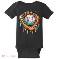 Ice Cream Drip Baseball Stuff Baseball Drip For Baby Bodysuit thumb 0