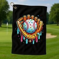 Ice Cream Drip Baseball Stuff Baseball Drip For Golf Towel thumb 1