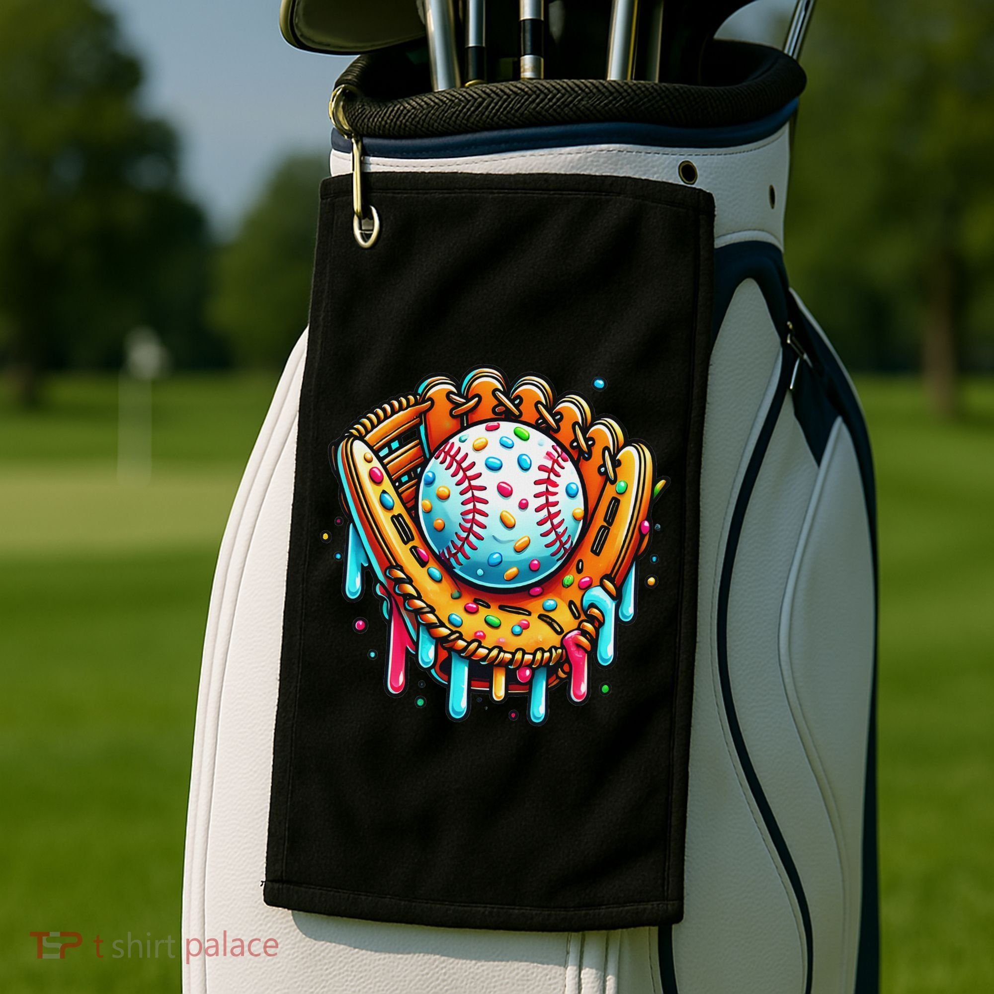 Ice Cream Drip Baseball Stuff Baseball Drip For Golf Towel