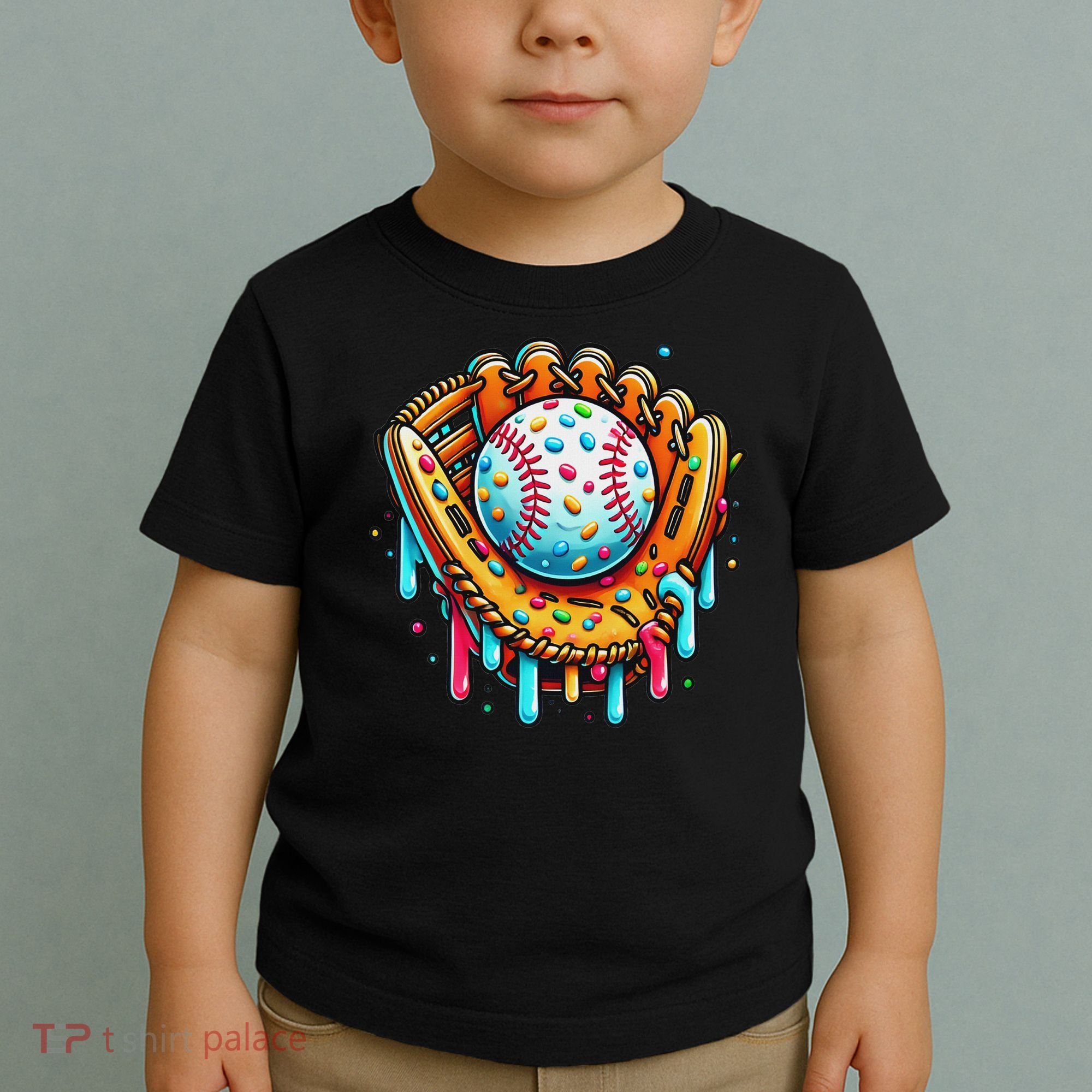 Ice Cream Drip Baseball Stuff Baseball Drip For Toddler T-Shirt
