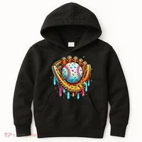 Ice Cream Drip Baseball Stuff Baseball Drip For Kids Hoodie thumb 0