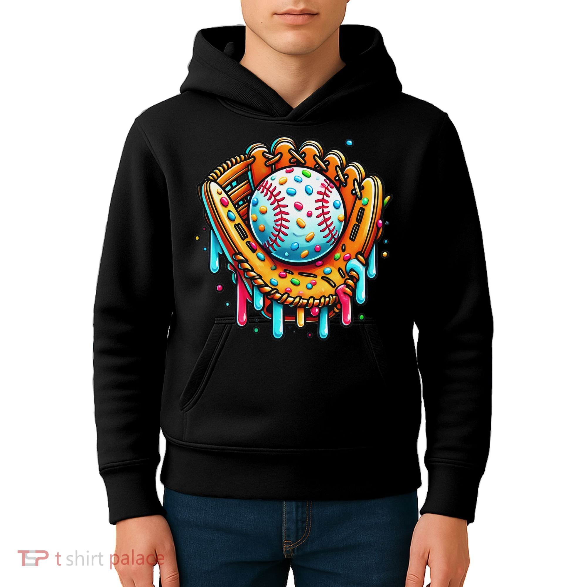 Ice Cream Drip Baseball Stuff Baseball Drip For Kids Hoodie