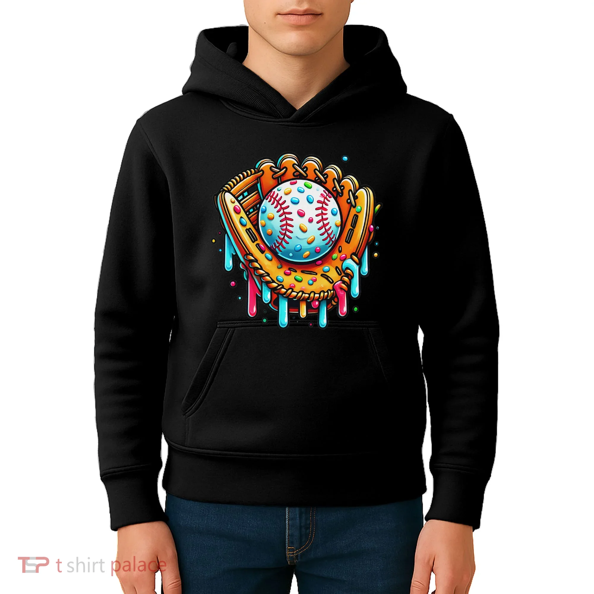 Ice Cream Drip Baseball Stuff Baseball Drip For Kids Hoodie