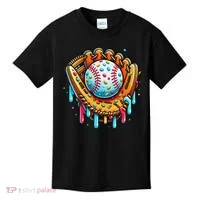 Ice Cream Drip Baseball Stuff Baseball Drip For Kids T-Shirt thumb 0