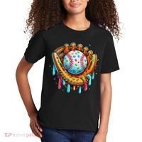 Ice Cream Drip Baseball Stuff Baseball Drip For Kids T-Shirt thumb 2