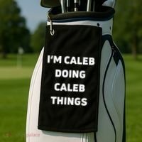 IM Caleb Doing Caleb Things Funny Golf Towel thumb 2